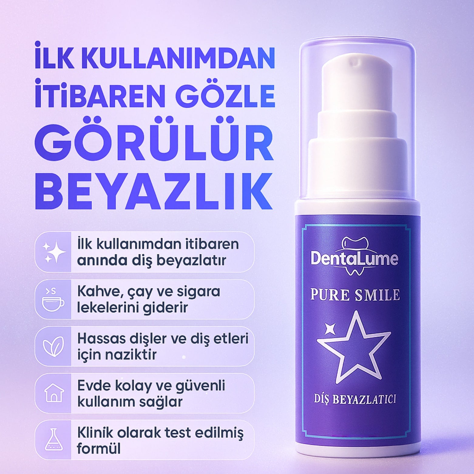 DentaLume Pure Smile-Evde Anında Daha Beyaz Dişler